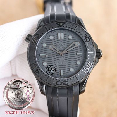 Omega Seamaster 8806 Movement Luminous Coating Ceramic Bezel/Dial Black Watch